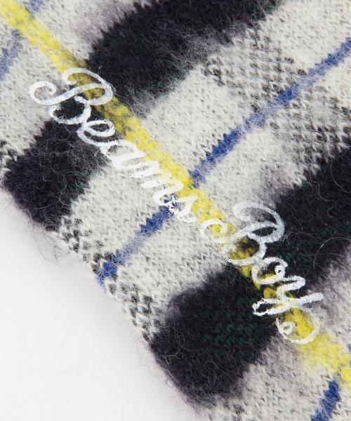 BEAMS BOY（ビームスボーイ）の「BEAMS BOY / ナッピング チェック クルーソックス（ソックス/靴下・レディース・ホワイト/ブラック/レッド・ONE SIZE）」の10枚目の写真
