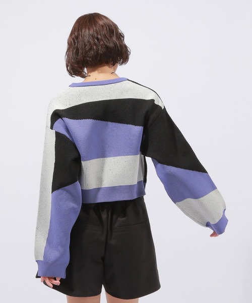 PAGEBOY（ページボーイ）の「カラーブロックショートカーディガン（カーディガン/ボレロ・レディース・オフホワイト/ブラック系その他/ブラック・FREE）」の11枚目の写真