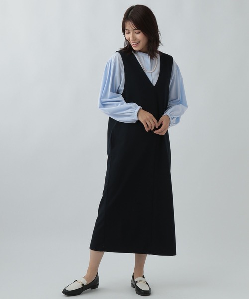 Elura（エルーラ）の「アイロンいらず袖コンブラウス（シャツ/ブラウス・レディース・ホワイト/ホワイト系その他5/ライトブルー・LARGE/MEDIUM）」の19枚目の写真