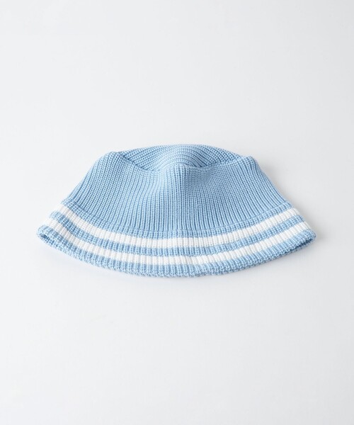 California General Store（California General Store）の「＜CGS.＞ リサイクル ポリエステル ニット バケット ハット（ハット・メンズ・ライトブルー/ネイビー/ホワイト・FREE）」の2枚目の写真