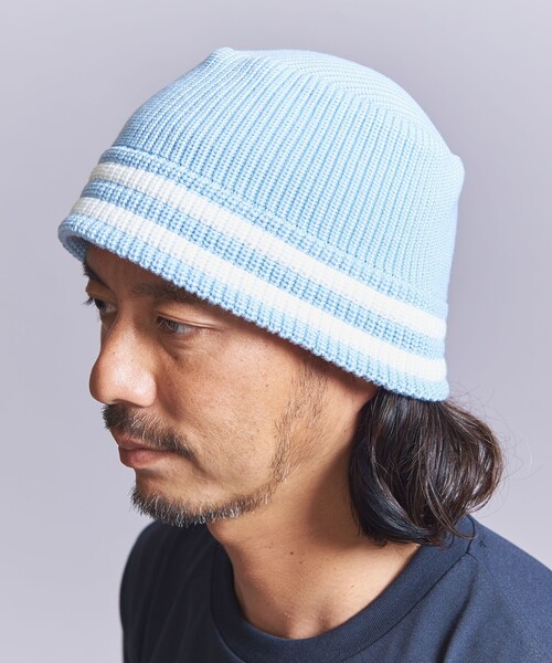 California General Store（California General Store）の「＜CGS.＞ リサイクル ポリエステル ニット バケット ハット（ハット・メンズ・ライトブルー/ネイビー/ホワイト・FREE）」の4枚目の写真