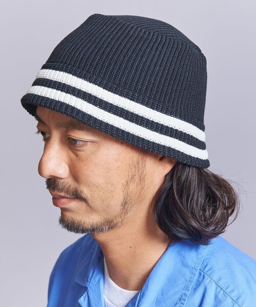 California General Store（California General Store）の「＜CGS.＞ リサイクル ポリエステル ニット バケット ハット（ハット・メンズ・ライトブルー/ネイビー/ホワイト・FREE）」の5枚目の写真