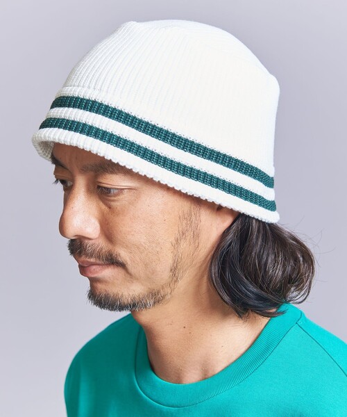 California General Store（California General Store）の「＜CGS.＞ リサイクル ポリエステル ニット バケット ハット（ハット・メンズ・ライトブルー/ネイビー/ホワイト・FREE）」の6枚目の写真