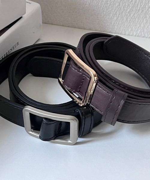 fiere（フィエール）の「レディーススクエア穴なしベルト（ベルト・レディース・ブラック/ブラウン/ブラック系その他2/ブラウン系その他/ブラック系その他・FREE）」の11枚目の写真