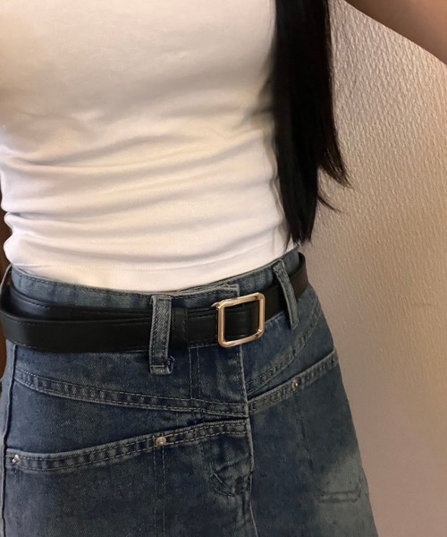 fiere（フィエール）の「レディーススクエア穴なしベルト（ベルト・レディース・ブラック/ブラウン/ブラック系その他2/ブラウン系その他/ブラック系その他・FREE）」の20枚目の写真