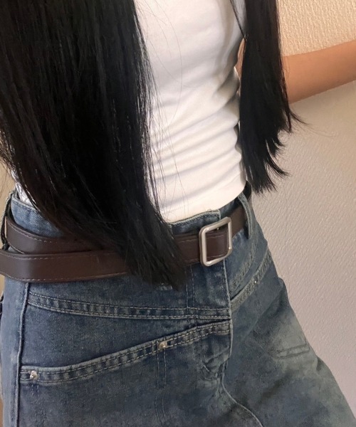 fiere（フィエール）の「レディーススクエア穴なしベルト（ベルト・レディース・ブラック/ブラウン/ブラック系その他2/ブラウン系その他/ブラック系その他・FREE）」の19枚目の写真