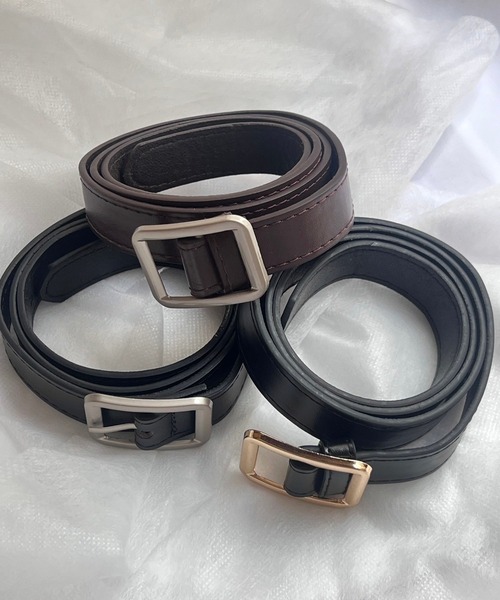 fiere（フィエール）の「レディーススクエア穴なしベルト（ベルト・レディース・ブラック/ブラウン/ブラック系その他2/ブラウン系その他/ブラック系その他・FREE）」の17枚目の写真