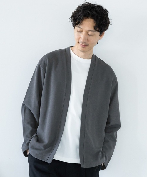 GLOBAL WORK（グローバルワーク）の「サラサマDRYカーディガン/975764（カーディガン/ボレロ・メンズ・ブラック/カーキ/グレー/チャコールグレー/ネイビー/グリーン/ブルー/ライトアッシュグレー・MEDIUM/LARGE/X-LARGE/SMALL）」の3枚目の写真