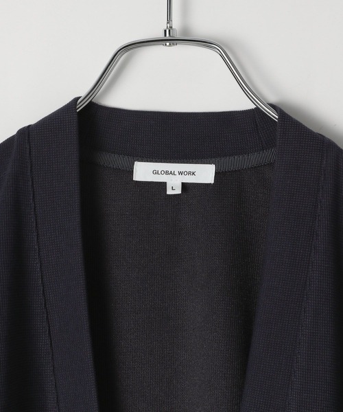GLOBAL WORK（グローバルワーク）の「サラサマDRYカーディガン/975764（カーディガン/ボレロ・メンズ・ブラック/カーキ/グレー/チャコールグレー/ネイビー/グリーン/ブルー/ライトアッシュグレー・MEDIUM/LARGE/X-LARGE/SMALL）」の15枚目の写真