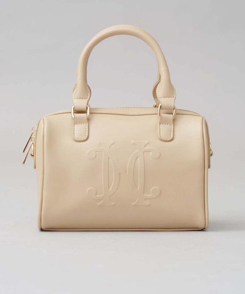 one after another NICE CLAUP（ワンアフターアナザーナイスクラップ）の「【新色追加】エンブレムミニボストンバッグ（ボストンバッグ・レディース・ブラウン/ベージュ/グレー/ブラック・FREE）」の4枚目の写真