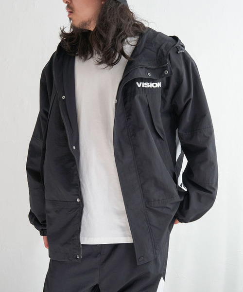 VENCEEXCHANGE(ヴァンスエクスチェンジ)の「VISION STREET WEAR ヴィジョンストリートウェア フードナイロンジャケット(ナイロンジャケット・メンズ・ホワイト/レッド/ブラック・LL/M/L)」の14枚目の写真