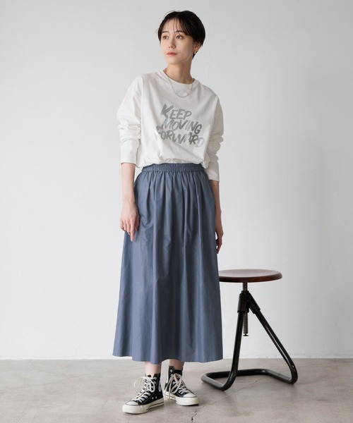 LOWRYS FARM（ローリーズファーム）の「アソートロゴプリントＴＬＳ 990199（Tシャツ/カットソー・レディース・グレー系その他/ホワイト系その他/ホワイト/グレー・FREE）」の6枚目の写真