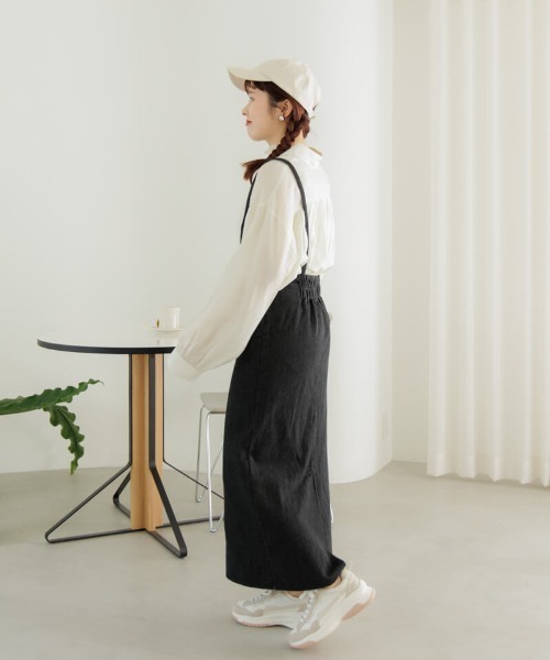 flower（フラワー）の「エニージャンパースカート（ジャンパースカート・レディース・ブラック/ネイビー・FREE）」の5枚目の写真