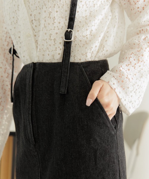 flower（フラワー）の「エニージャンパースカート（ジャンパースカート・レディース・ブラック/ネイビー・FREE）」の9枚目の写真