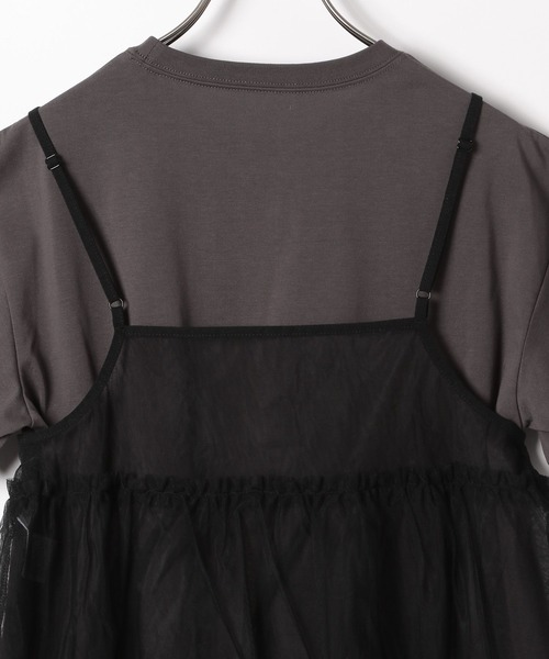 GLOBAL WORK（グローバルワーク）の「チュールキャミセットTEEワンピース/106567（ワンピース・キッズ・ホワイト×ブラック/チャコールグレー×ブラック・120cm/130cm/140cm/150cm/160cm/170cm）」の17枚目の写真