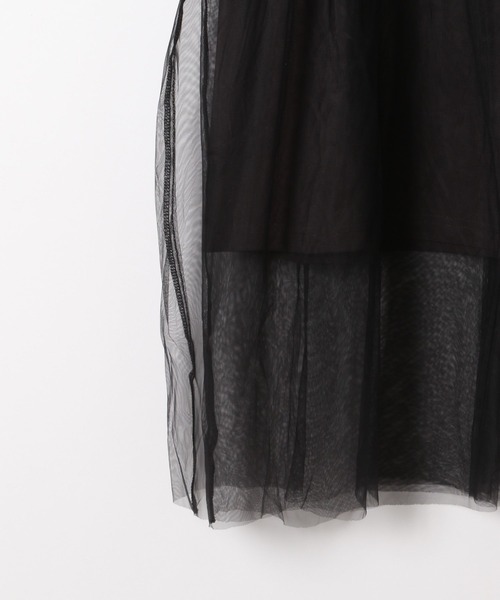 GLOBAL WORK（グローバルワーク）の「チュールキャミセットTEEワンピース/106567（ワンピース・キッズ・ホワイト×ブラック/チャコールグレー×ブラック・120cm/130cm/140cm/150cm/160cm/170cm）」の14枚目の写真