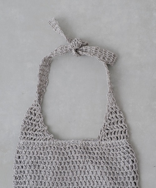 Actually（アクチュアリー）の「ペーパー手編み ワンハンドルバッグ（ショルダーバッグ・レディース・グレー/ベージュ/ラベンダー/グリーン・フリー）」の19枚目の写真