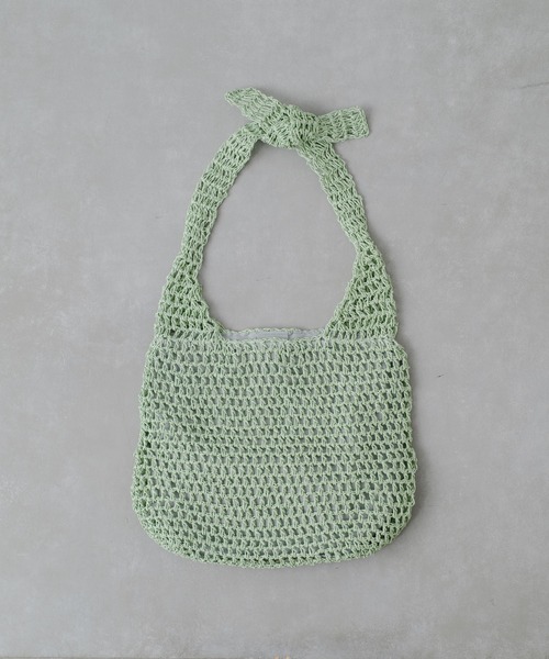 Actually（アクチュアリー）の「ペーパー手編み ワンハンドルバッグ（ショルダーバッグ・レディース・グレー/ベージュ/ラベンダー/グリーン・フリー）」の22枚目の写真