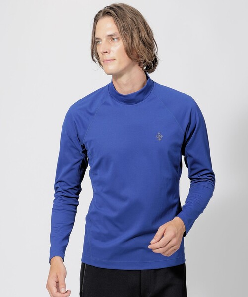 EPOCA UOMO(エポカウォモ)の「【SPORTO】ハイパーストレッチモックネックカットソー(Tシャツ/カットソー・メンズ・ライトブルー/グリーン系その他3・50/46)」の1枚目の写真