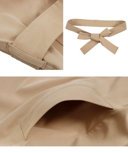 KOBE LETTUCE（コウベレタス）の「選べる2丈レギュラーorショート丈トレンチコート（トレンチコート・レディース・オリーブ/ベージュ/ホワイト・M-Short/M-Regular）」の8枚目の写真