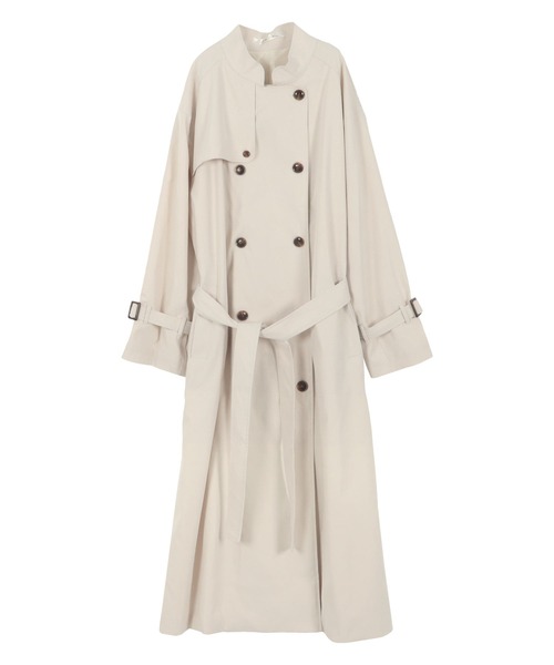 KOBE LETTUCE（コウベレタス）の「選べる2丈レギュラーorショート丈トレンチコート（トレンチコート・レディース・オリーブ/ベージュ/ホワイト・M-Short/M-Regular）」の6枚目の写真