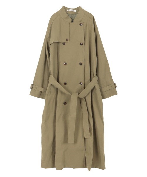 KOBE LETTUCE（コウベレタス）の「選べる2丈レギュラーorショート丈トレンチコート（トレンチコート・レディース・オリーブ/ベージュ/ホワイト・M-Short/M-Regular）」の4枚目の写真
