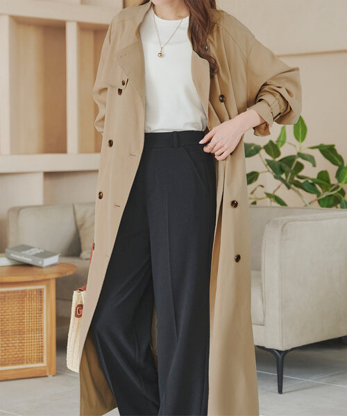 KOBE LETTUCE（コウベレタス）の「選べる2丈レギュラーorショート丈トレンチコート（トレンチコート・レディース・オリーブ/ベージュ/ホワイト・M-Short/M-Regular）」の20枚目の写真