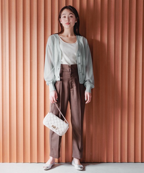 mysty woman（ミスティウーマン）の「［追加1］ウエストタブテーパードパンツ 113883（その他パンツ・レディース・ブルー/ブラウン/ベージュ/チャコールグレー/ライトベージュ・FREE）」の16枚目の写真