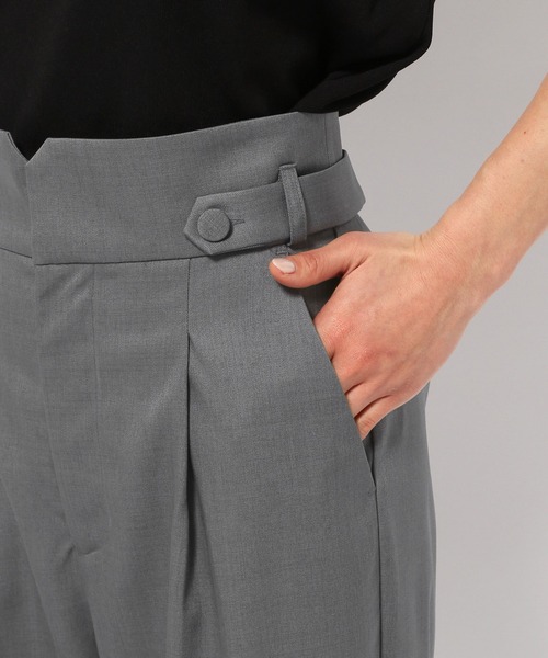 mysty woman（ミスティウーマン）の「［追加1］ウエストタブテーパードパンツ 113883（その他パンツ・レディース・ブルー/ブラウン/ベージュ/チャコールグレー/ライトベージュ・FREE）」の10枚目の写真