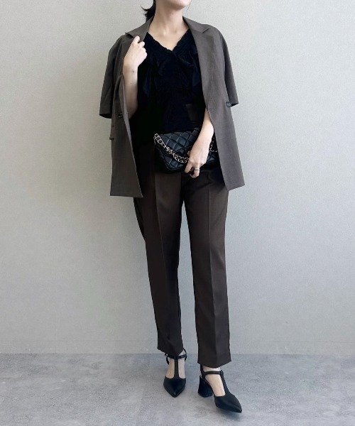 【セール】［追加1］ウエストタブテーパードパンツ 113883（その他パンツ）｜mysty woman（ミスティウーマン）