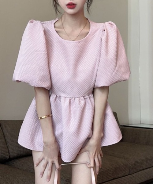 PIN(ピン)の「ALICE PUFF BLOUSE(シャツ/ブラウス・レディース・ピンク/ホワイト・L/M/S)」の9枚目の写真