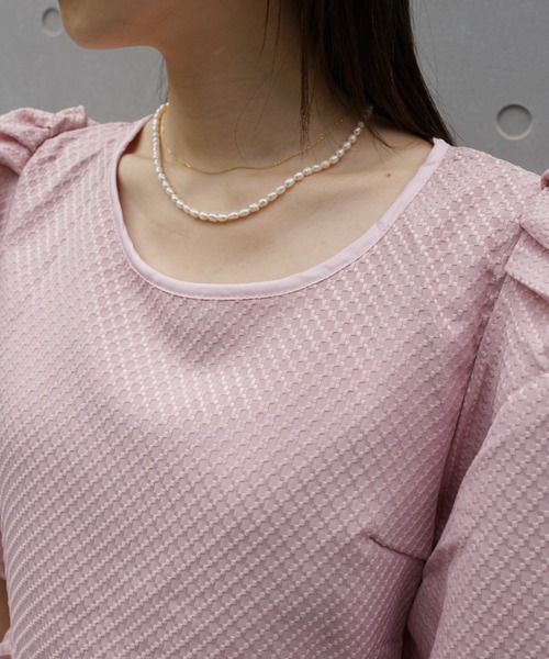 PIN(ピン)の「ALICE PUFF BLOUSE(シャツ/ブラウス・レディース・ピンク/ホワイト・L/M/S)」の15枚目の写真