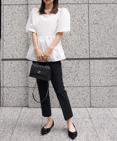 PIN(ピン)の「ALICE PUFF BLOUSE(シャツ/ブラウス・レディース・ピンク/ホワイト・L/M/S)」の18枚目の写真
