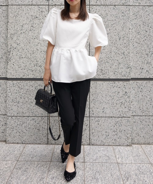 PIN(ピン)の「ALICE PUFF BLOUSE(シャツ/ブラウス・レディース・ピンク/ホワイト・L/M/S)」の22枚目の写真