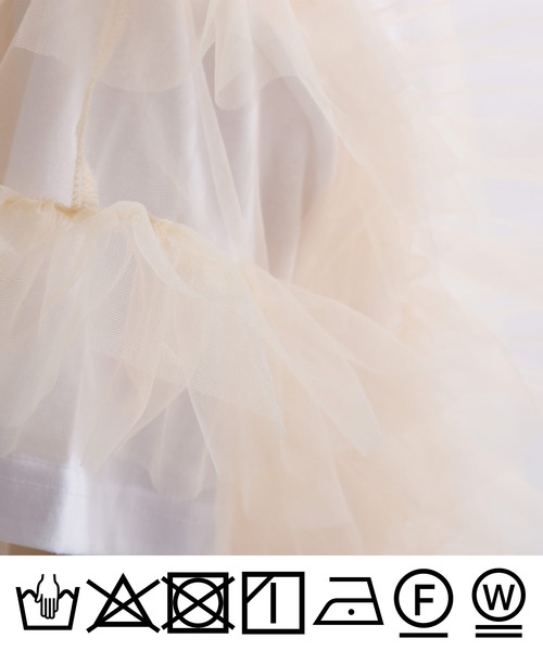 PICCIN(ピッチン)の「【WEB限定】チュールフリルブラウス(シャツ/ブラウス・レディース・ブラック/アイボリー・M)」の12枚目の写真