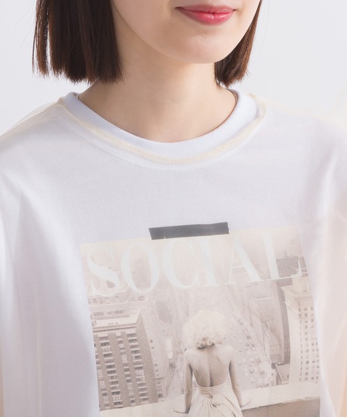 PICCIN(ピッチン)の「【WEB限定】チュールフリルブラウス(シャツ/ブラウス・レディース・ブラック/アイボリー・M)」の7枚目の写真