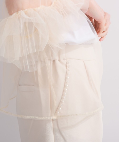 PICCIN(ピッチン)の「【WEB限定】チュールフリルブラウス(シャツ/ブラウス・レディース・ブラック/アイボリー・M)」の11枚目の写真