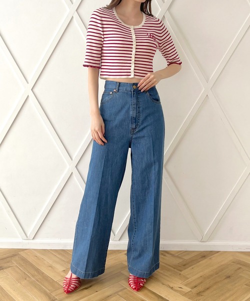 deicy（デイシー）デニムベアドレス インディゴ Levi's｜94 BAGGY WIDE LEG ジーンズ ミディアムインディゴ