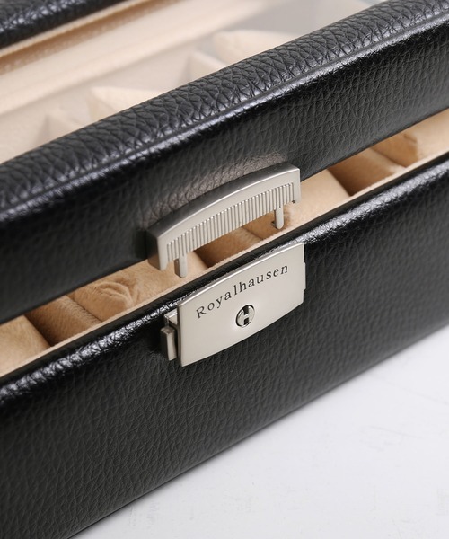 収納 腕時計ケース 5本用 鍵付き レザーディスプレイ収納ボックス（収納