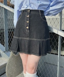 F i.n.t | 裾切替デニムミニスカート(スカート)