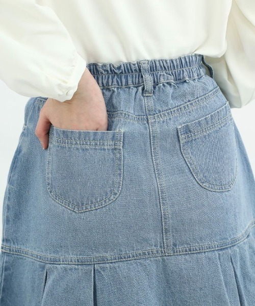 F i.n.t（フィント）の「裾切替デニムミニスカート/fint（スカート・レディース・ライトブルー/ブラック・FREE）」の15枚目の写真