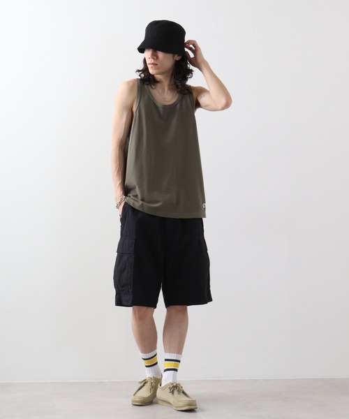 JEMORGAN（ジェーイーモーガン）の「JEMORGAN T/Cカノコ タンクトップ（タンクトップ・メンズ・ベージュ/カーキ/ブラック/オフホワイト/ネイビー・M/XL/L）」の16枚目の写真