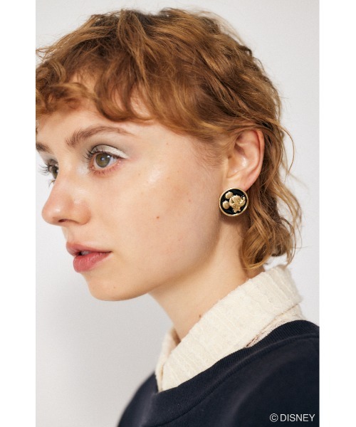 Disney SERIES CREATED by MUS（ディズニーシリーズクリエイテッドバイエムユーエス）の「MD CIRCLE VINTAGE ピアス（ピアス（両耳用）・レディース・ブラック/ホワイト・FREE）」の3枚目の写真