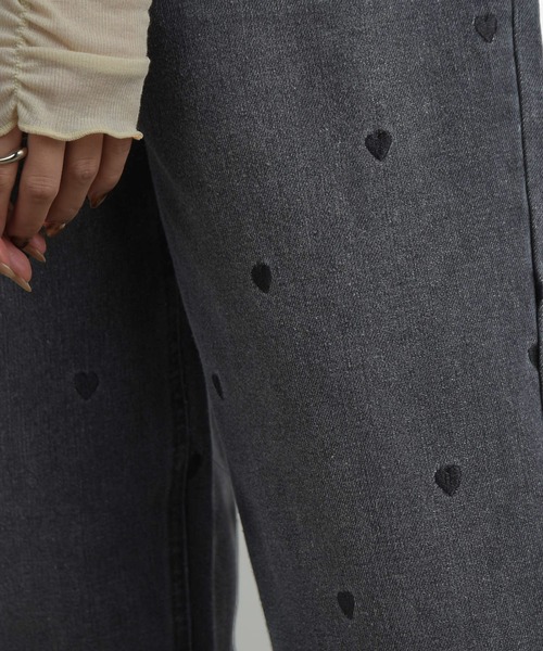 I_am(アイアム)の「heartful denim high waist pants / ハートフルデニムハイウエストパンツ(デニムパンツ・レディース・ブラック/インディゴブルー・FREE)」の15枚目の写真
