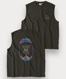 アメリカンヴィンテージノースリーブTシャツ/バックプリント/ビッグシルエット