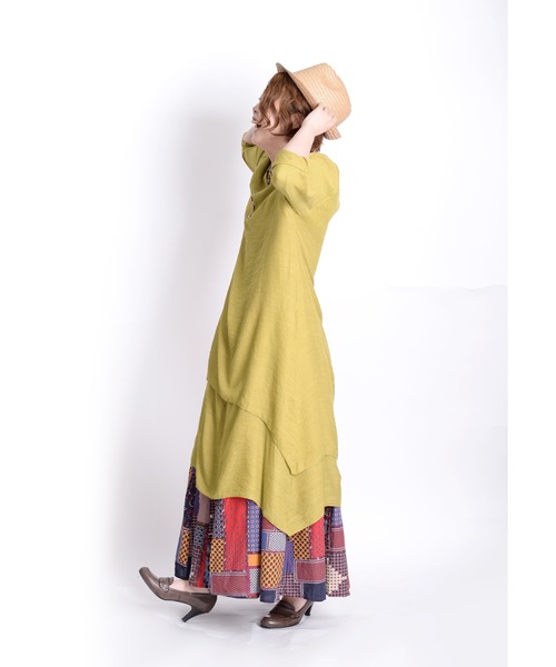 MARAI(マーライ)の「【MARAI】レイヤードワンピース(ワンピース・レディース・ブラック/レンガ/グリーン・XX-LARGE/LARGE)」の2枚目の写真