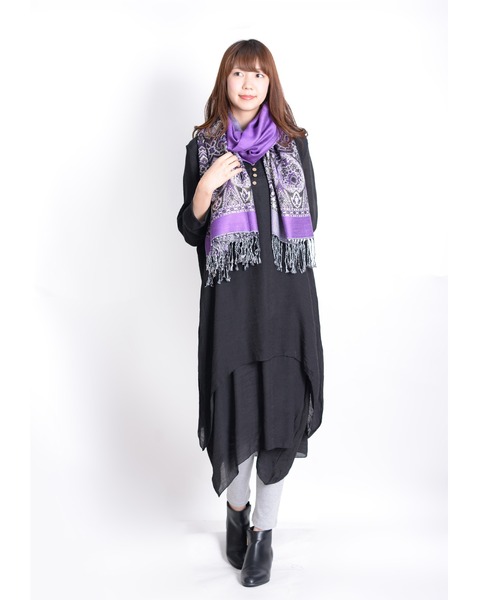 MARAI(マーライ)の「【MARAI】レイヤードワンピース(ワンピース・レディース・ブラック/レンガ/グリーン・XX-LARGE/LARGE)」の9枚目の写真