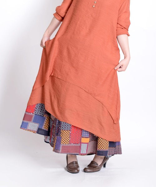 MARAI(マーライ)の「【MARAI】レイヤードワンピース(ワンピース・レディース・ブラック/レンガ/グリーン・XX-LARGE/LARGE)」の14枚目の写真