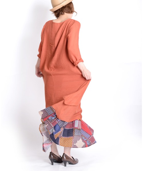 MARAI(マーライ)の「【MARAI】レイヤードワンピース(ワンピース・レディース・ブラック/レンガ/グリーン・XX-LARGE/LARGE)」の15枚目の写真