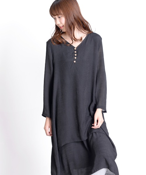MARAI(マーライ)の「【MARAI】レイヤードワンピース(ワンピース・レディース・ブラック/レンガ/グリーン・XX-LARGE/LARGE)」の22枚目の写真
